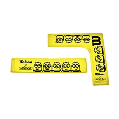 Wilson Punti di Marcatura per Tennis Minions, Diritto e Angolo, Gomma, Giallo, Confezione da 16
