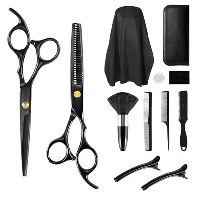 Tijeras de peluquería set profesional, tijeras de corte de pelo, tijeras de entresacar, tijeras profesionales para cortar el cabello, tijeras para cortar el pelo, tijeras para mujer hombre