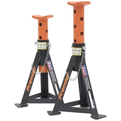 Sealey AS3O Axle Stands (Pair) 3tonne Capacity per Stand - Orange