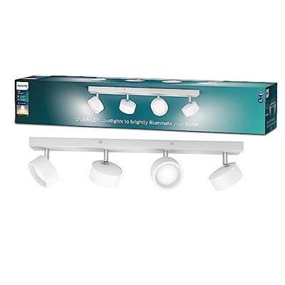 Philips, spot Bracia 4x5.5W, blanc chaud 2700K, Blanc