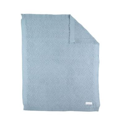 NOUKIE'S - Couverture Plaid pour bébé en Tricot 75x100 CM -100% Coton Bio, Douce, chaude, moelleux, agréable, confort - Idée Cadeau - Pour siège auto, poussette, Berceau, canapé, lit, parc