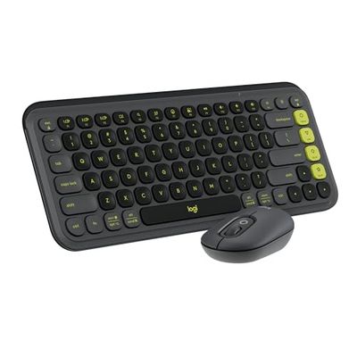 Logitech POP ICON COMBO, kit mouse e tastiera Bluetooth, digitazione comoda, tasti e pulsanti programmabili, clic discreti, Easy-Switch fino a 3 dispositivi – Grafite - QWERTY