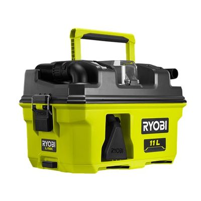 RYOBI Aspirateur à Main sans Fil 18V One+ RV1811-0 – Léger (4,5Kg), Puissant (1500 l/Min), Réservoir Facile à Vider, Idéal Voiture et Petits Débris – Batterie Non Incluse