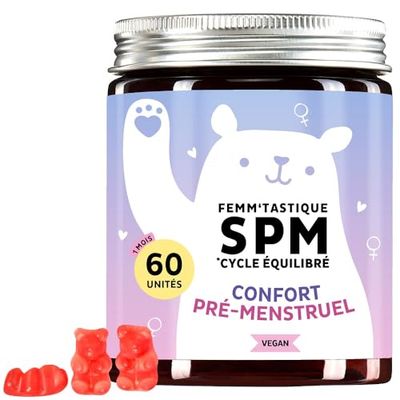 Gummies Cycle Menstruel - Végan & Sans Sucre - 60 Gummies - Poivre des moines, Vitamine B6 et Extrait de Dong Quai - Cycle Équilibré et Bien-Être - 1 Mois - Bears with Benefits