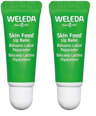 Weleda Skin Food Balsamo Labbra Riparatore, nutrimento intensivo per le labbra secche e screpolate (1x8ml) (Confezione da 2)
