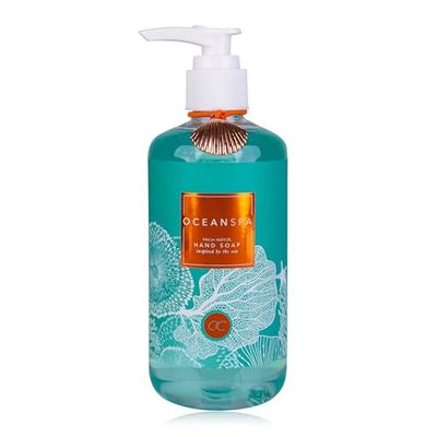 Accentra zeepdispenser OCEAN SPA met handzeep - vloeibare zeep in decoratieve pompdispenser, inhoud 290ml, geur: Fresh Breeze - navulbaar
