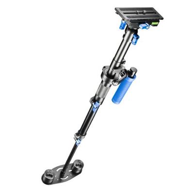 Walimex pro StabyPod M Schwebestativ Steadycam zur Stabilisierung von DSLR-Kameras (Größe max. 80 cm, Schnellwechselplatte, Gegengewichte, Tasche), 19768