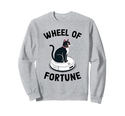Wheel Of Fortune Robot Vacuum Cleaner Funny Cat Sweatshirt