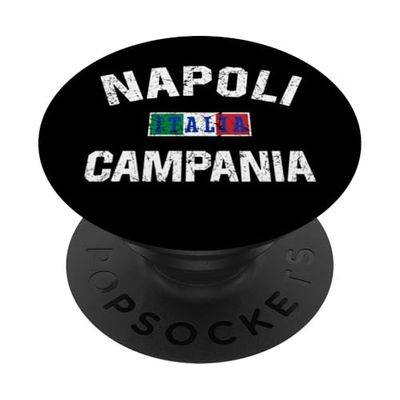 Naples Italy Compania - Bandera italiana con estampado desgastado PopSockets PopGrip Adhesivo
