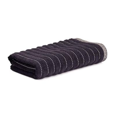 Möve New Heritage Waves and Stitches Serviette de Bain 100% Coton Gris foncé 67 x 140 cm