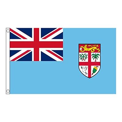 SHATCHI 11623 5ft x 3ft Fiji National Flags Events Pub BBQ Decoraties voor Rugby Sports 2019 World Cup Banner Ondersteuning Tafelhoes Voetbal, Polyester
