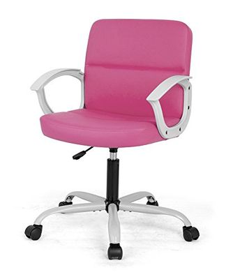 Tuoni Mixer draaistoel, gelakt metaal, kunstleer 57x57x85 cm Rosa/Bianco/Nero