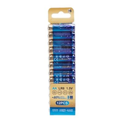 1,5 V LR6 alkalinebatterij, perfect voor je apparaten, inclusief 12 stuks, voor een optimale levensduur en prestaties van je elektronische apparaten.