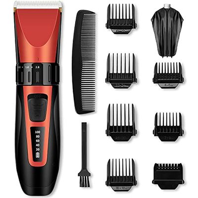 Tondeuse Cheveux Hommes avec 6 Sabots 4-30MM et 1 Sabot à Désépaissir Tondeuse à Cheveux Tondeuse Barbe Professionnelle sans Fil Rechargeable (600mAh)