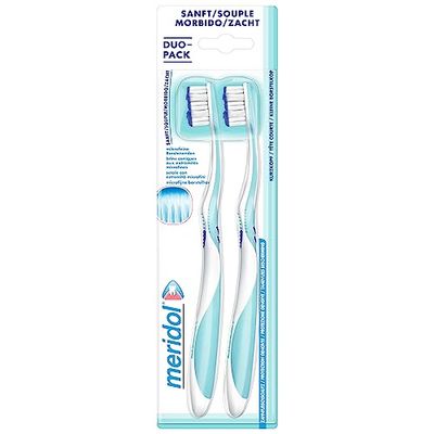 meridol Spazzolino Potezione Gengive 2 pezzi I Setole Morbide dalle estremità microfini I Protegge dalle irritazioni gengivali I Manico ergonomico I Pulizia accurata e delicata