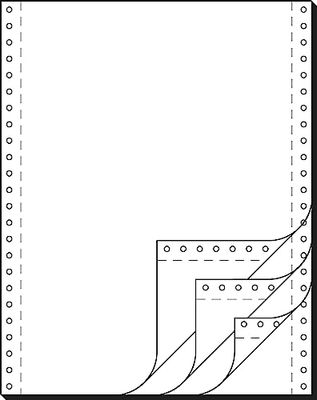 91400 - Carta in modulo continuo a 4 scomparti, 12 pollici x 240 mm (A4), 52/53/53/52 g, 500 set LP, SD