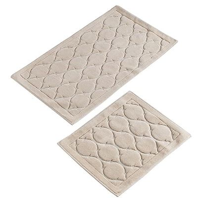 WELL HOME MOBILIARIO & DECORACIÓN Set di tappetini da bagno (2 pezzi) beige