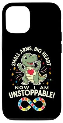 Small Arms Big Heart Cute T-rex Autism Awareness Infinity Custodia per iPhone 12/12 Pro