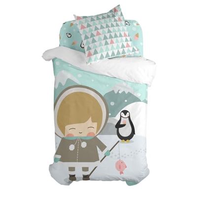 HappyFriday Juego de Funda nórdica Happynois Skymo Day Multicolor Cama de 80 2 Piezas