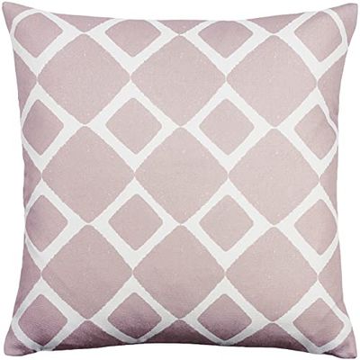 furn. Housse de Coussin de Diamant Block, Polyester, Blush, 43 x 43cm
