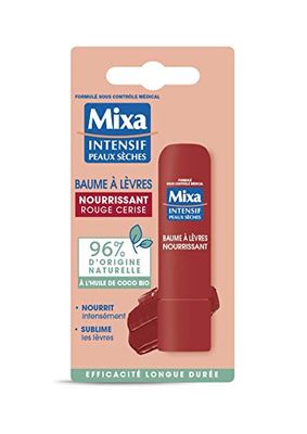 Mixa Baume à Lèvres Nourrissant Rouge Cerise, 1 Unité (Lot de 1)