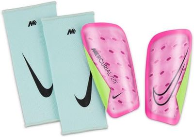 NIKE Unisex – vuxen NK MERC LITE-FA22 skenbensskydd, rosa spell/volt/gridiron, XL