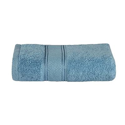 Homemania Serviette Visage - pour Les Mains, la Salle de Bain -Bleu Clair en Coton, 60 X 100cm