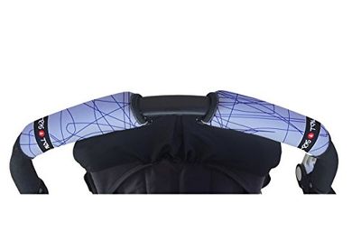 Tris&Ton Fundas empuñaduras horizontal doble Modelo Street, empuñadura funda para silla de paseo cochecito carrito carro (Tris y Ton) (Azul-liloso)