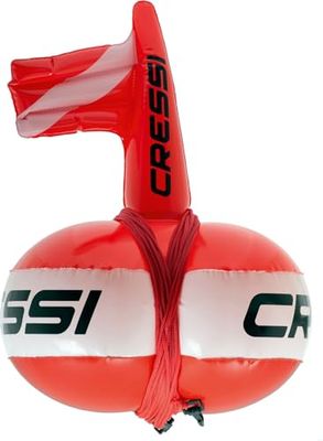Cressi Easy Boya, unissexo para adulto, vermelho fluorescente/branco, tamanho único