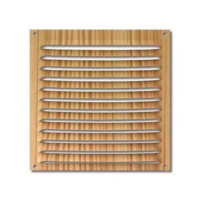 VoltShine Grille en Aluminium 170 x 170 mm, Finition en Bois Clair, idéale pour la Ventilation et la décoration en intérieur.