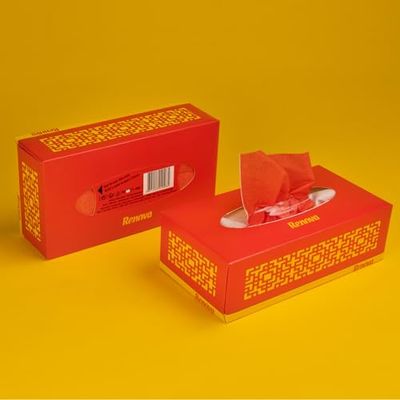 Renova Lenços faciais Red Label vermelhos - 80 lenços