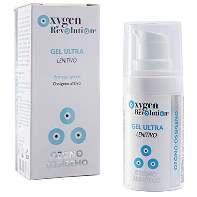 Oxygen Revolution Gel Ultra lenitivo a base di ossigeno-ozono per dermatiti, arrossamenti, bruciore, prurito, azione normalizzante della cute, profonda penetrazione nella pelle, 15ml