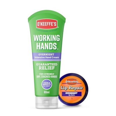 O'Keeffe's Working Hands Overnight 80ml & Lip Repair Overnight 7g (Twin Pack - Lip)