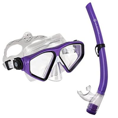 US Divers | Masker en Snorkel - Combo Tiki Zwart Wit