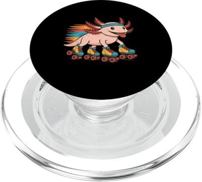 Axolotl Patinaje Retro Vintage Pet Lover PopSockets PopGrip para MagSafe
