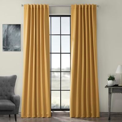 HPD Half Price Drapes Room Darkening Curtains 96 Inches Long for Bedroom & Living Room (1 Panel), 50 X 96, Marigold
