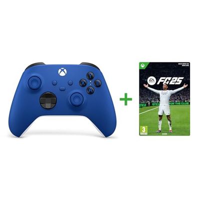 Xbox Wireless Controller – Shock Blue + EA SPORTS FC 25 Standard Edition One/Series X|S - Download Code
