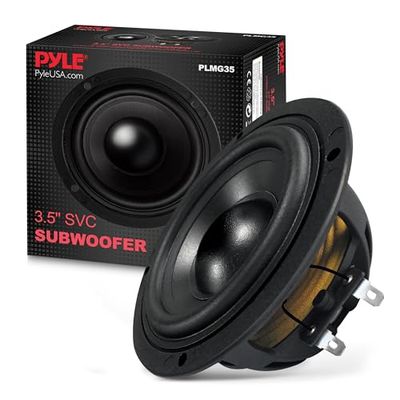 Subwoofer de Coche de Bobina de Voz única de 3.5 Pulgadas, 20 vatios a 4 ohmios, Cono de Polipropileno con Borde de Goma, diseñado para Aplicaciones de Audio Personalizadas en automóviles, Camiones,