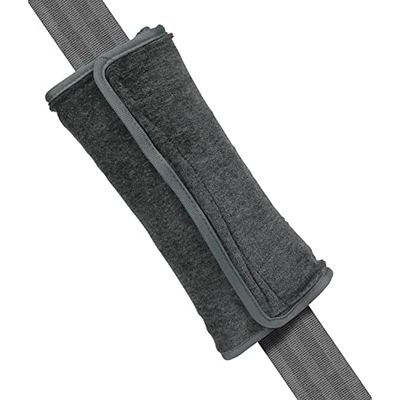 Dooky Seatbelt Pillow Dark Grey Coussin pour ceinture de sécurité (extra doux grâce au coton à 100%, avec fermeture velcro pratique, universel et lavable), Gris