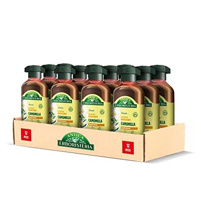 Antica Erboristeria Shampoo Addolcente Camomilla, Shampoo per Capelli Delicati, con Ingredienti Naturali, 12 pezzi x 250 ml