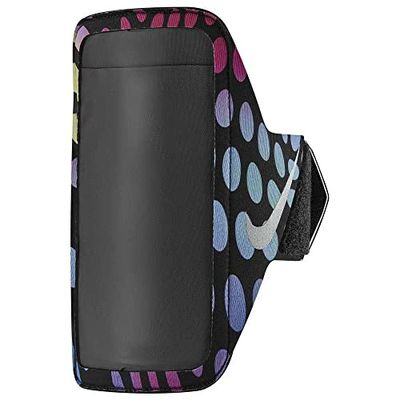 Nike Unisex - volwassenen Lean Arm Band Smartphone Armband, Black/Dynamic Turq/Silver, One Size