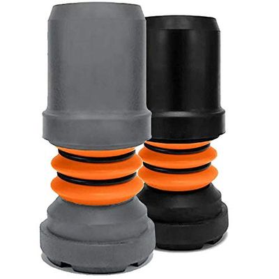 Flexyfoot Shock Absorbing Crutch Ferrule – Choice of Sizes and Colours Available Here – Improves Grip, Improves Safety, Improves Comfort – Grey – 25mm