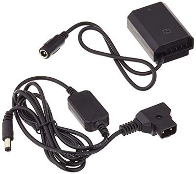 FOTGA FTNJ237 Power Adapter Kabel voor D-Tap Connector naar Dummy Batterij NP-FZ100 voor Sony A6600 A7III A7RIII A7SIII A7RM4 A9 ILCE-9 II Camera