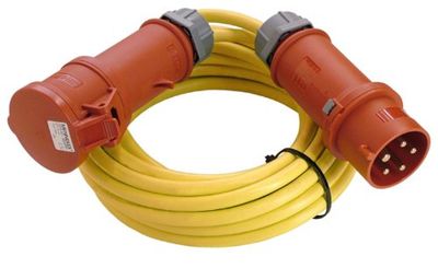 as - Schwabe 60713 Norme CEE Rallonge électrique 400V / 16A, 10m K35 ATN07V3V3F 5G2,5, Jaune, IP44 Extérieur (Import Allemagne)