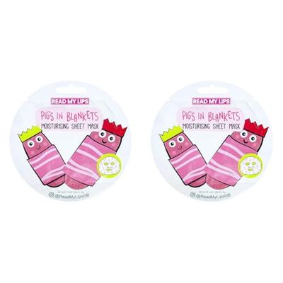 Read My Lips Pigs In Blankets Moisturising Sheet Mask (Pack of 2)