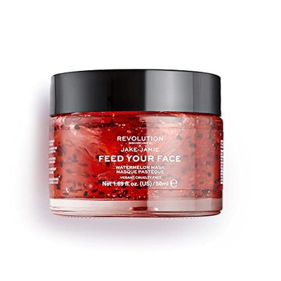 Revolution Skincare London, Jake Jamie Watermelon Hydrating Face Mask, Formula profumata all'anguria, idratante, 50ml