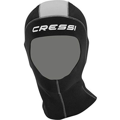 Cressi Comfort Plus Capuz para homem, preto/cinzento, L / 5-6-7