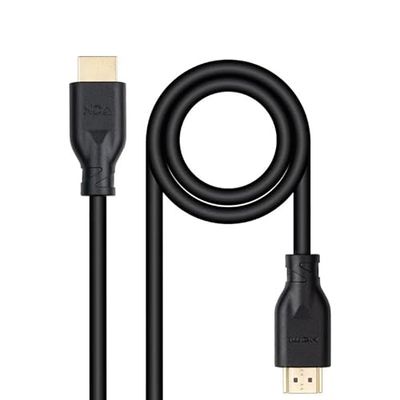 Glowster Câble HDMI V2.0 4K 60 Hz 18 Gbps 2 m Noir - Haute vitesse, idéal pour transmettre des vidéos et audio haute définition.