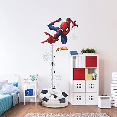 ROOMMATES RMK5168GC Spider-Man Toise gigante - Pegatinas de pared para despegar y pegar (negro, rojo, amarillo, naranja, azul, gris)