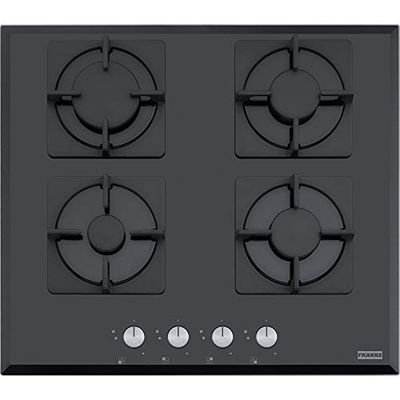 Franke FHNS 604 4G BK C built-in Gas hob Black – Plate (Built-in, Gas Hob, Glass, Black, 1000 W, 1750 W)